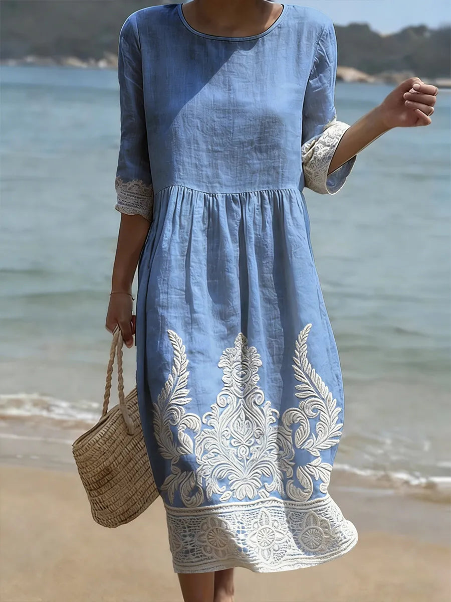 Vestido casual de mujer con estampado floral