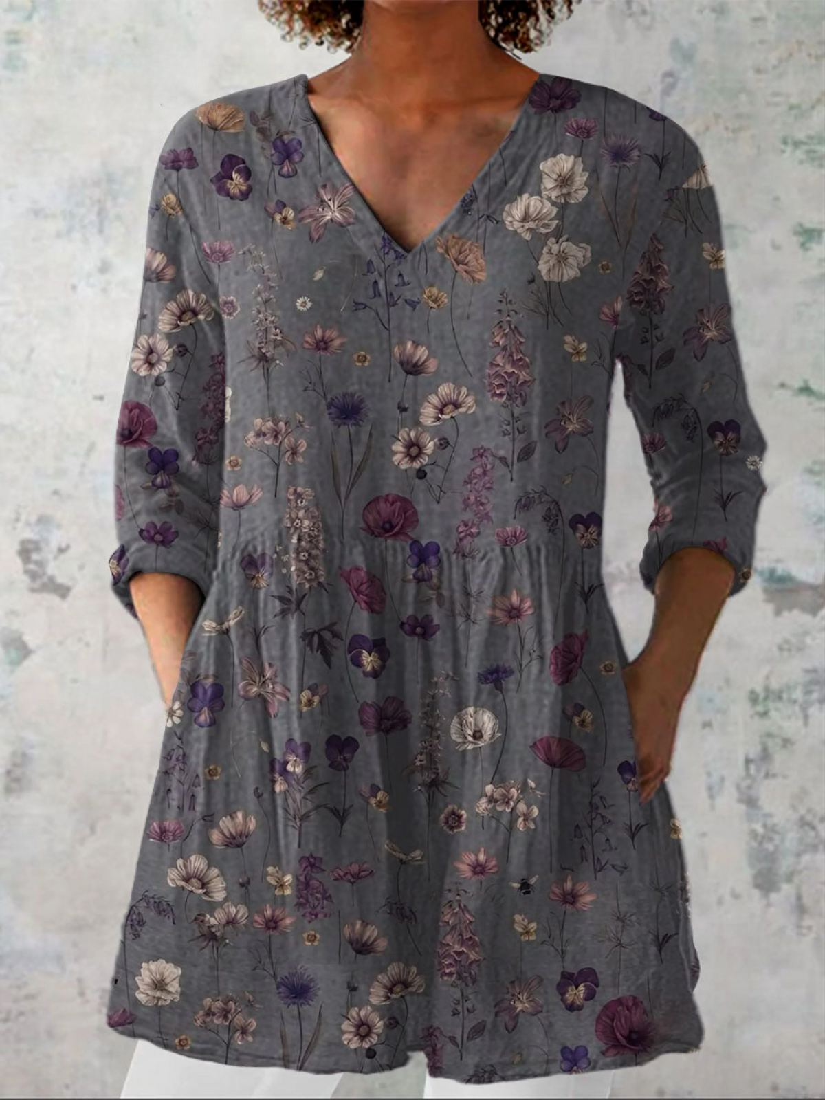 Audrey | Blusa de Manga Larga con Escote en V