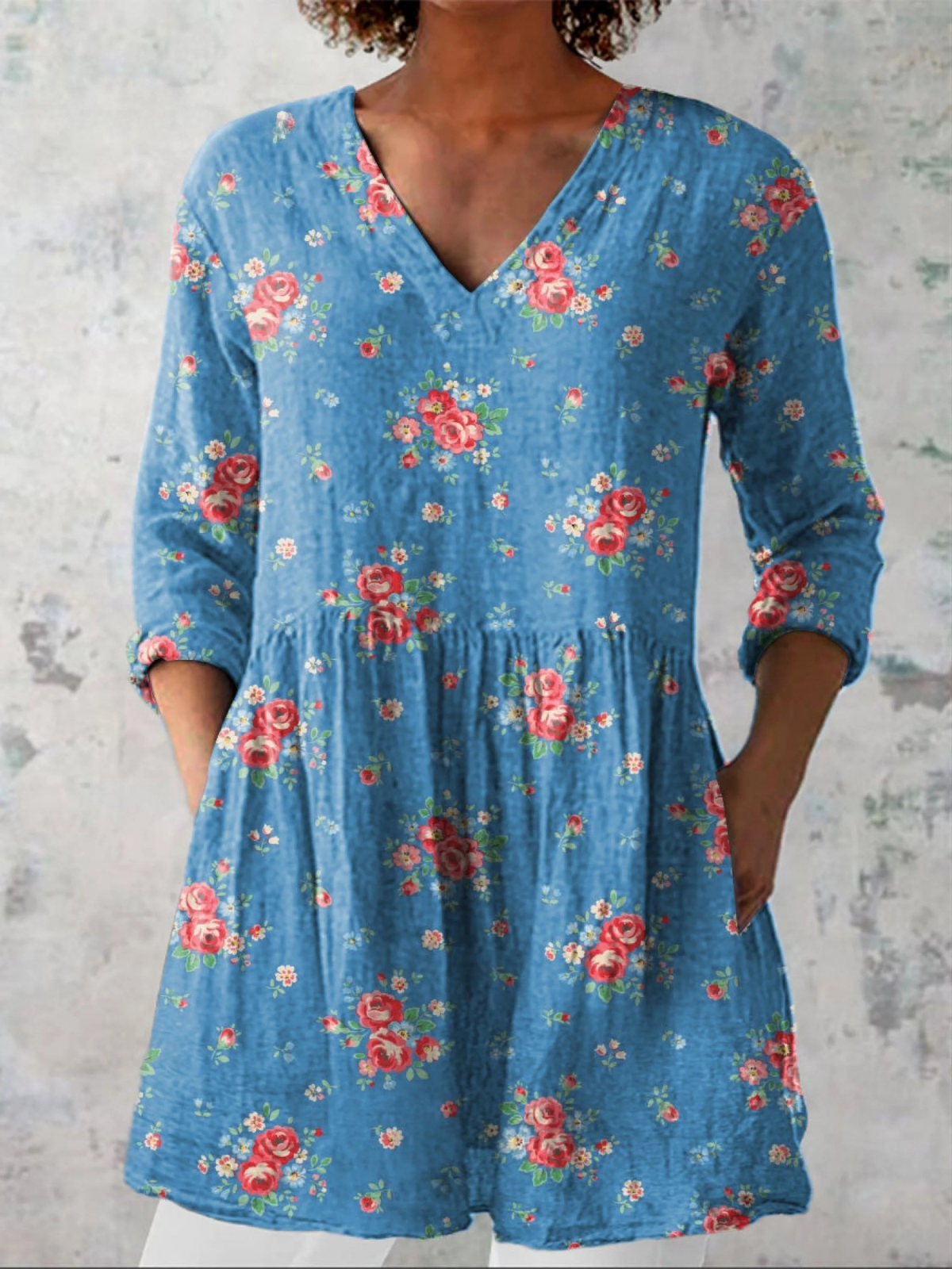 Melanie | Blusa Larga con Escote en V