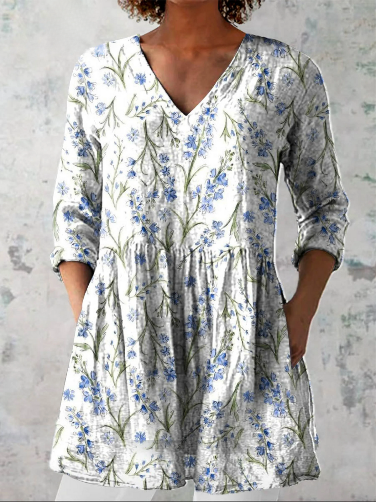 Jeanne | Blusa Larga con Escote en V