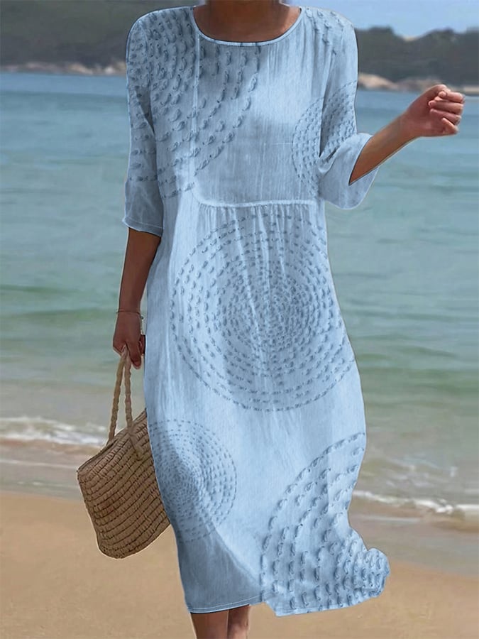 Vestido casual de mujer bordado