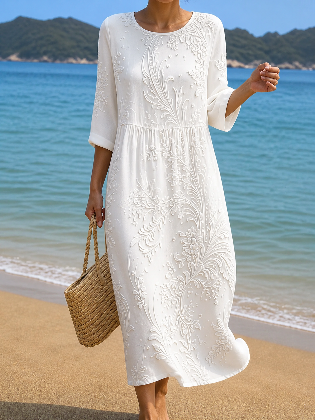 Vestido casual de mujer con estampado floral