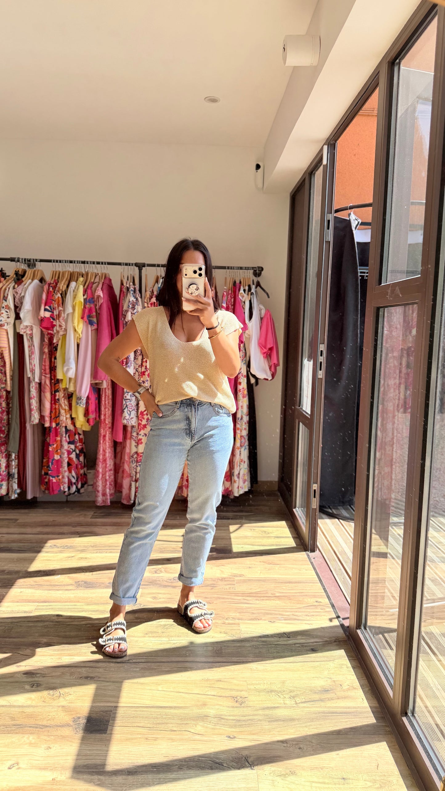 Top Milane dorado CURVY