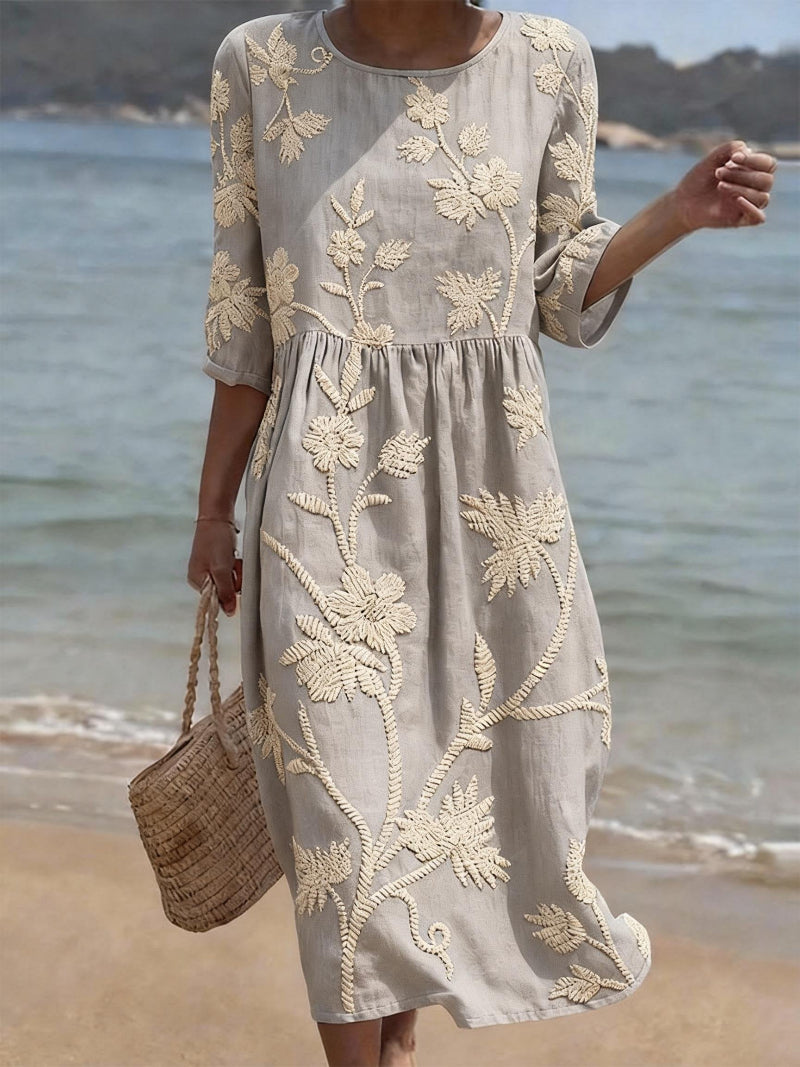 Vestido casual de mujer con estampado floral