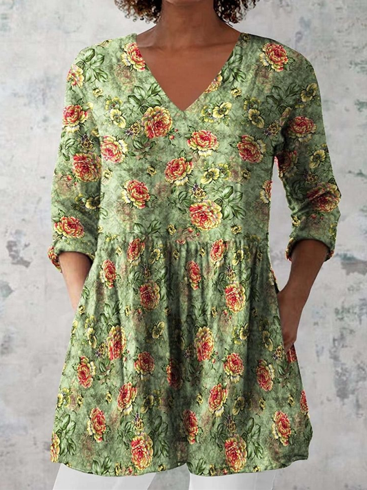 Sarah | Blusa Larga con Escote en V