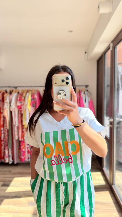 Nadia – Camiseta básica verde