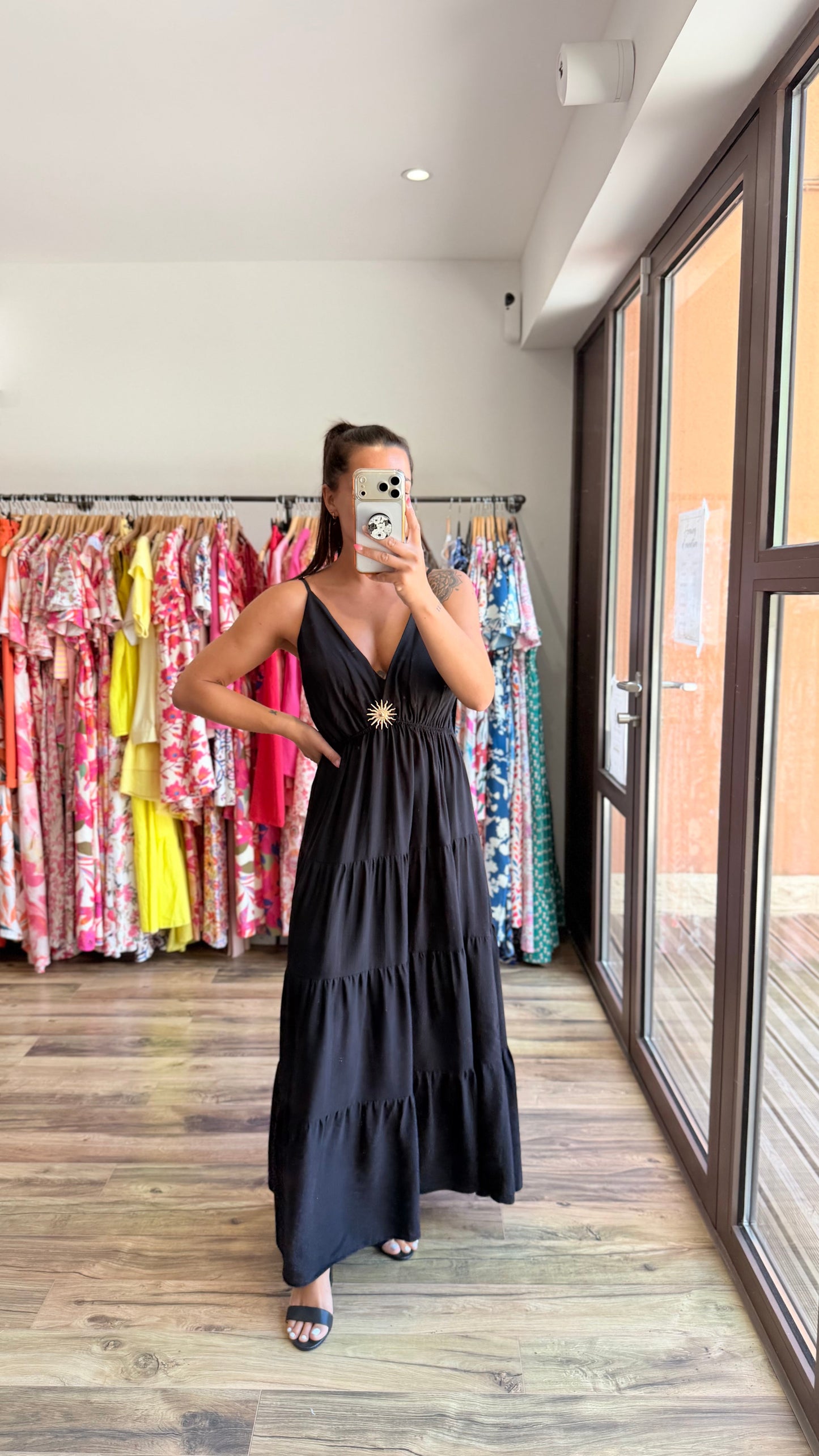 Ropa larga Soleil negro CURVY