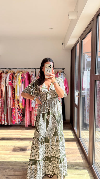 Adriana – Vestido largo kaki