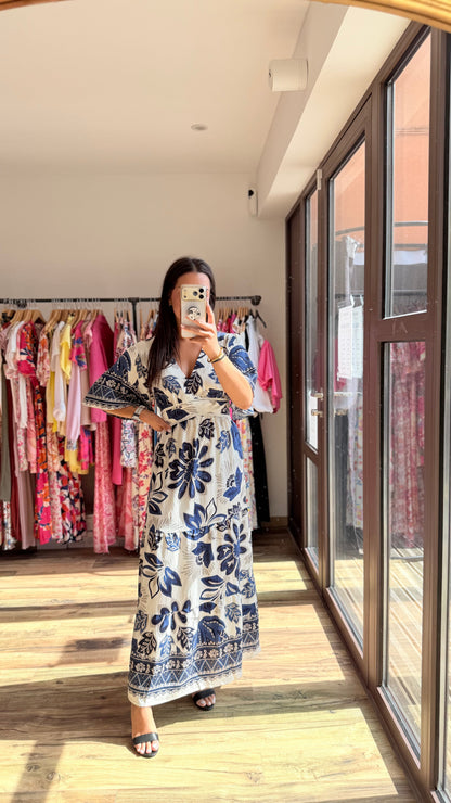 Helena – Vestido largo marino