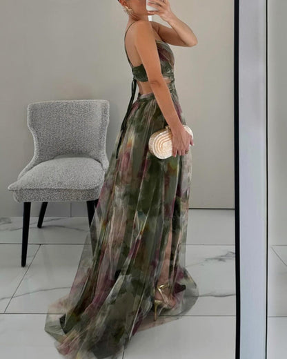 Giselle | Maxi-Vestido Encantador con Estampado Floral
