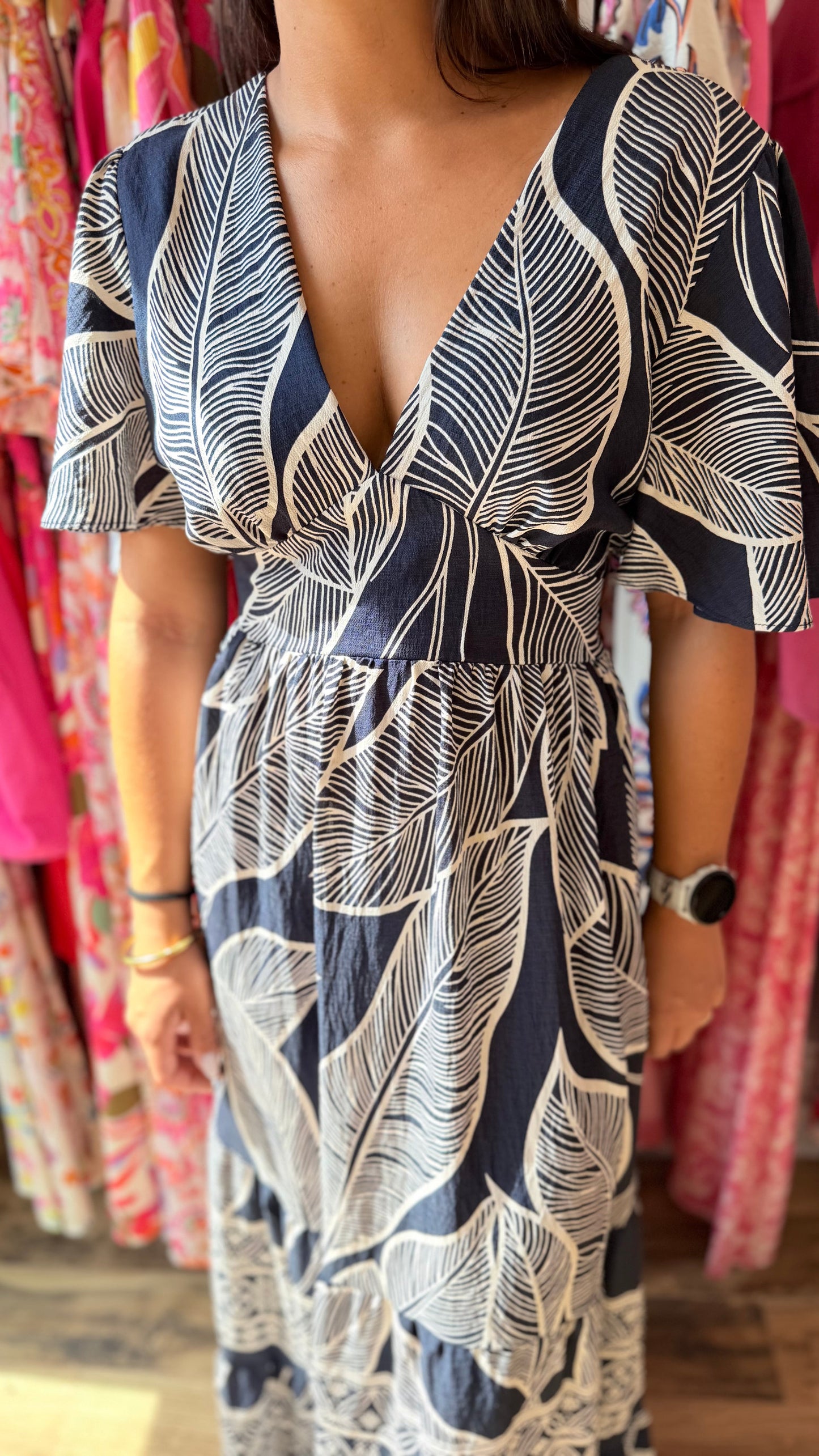 Adriana – Vestido largo marino