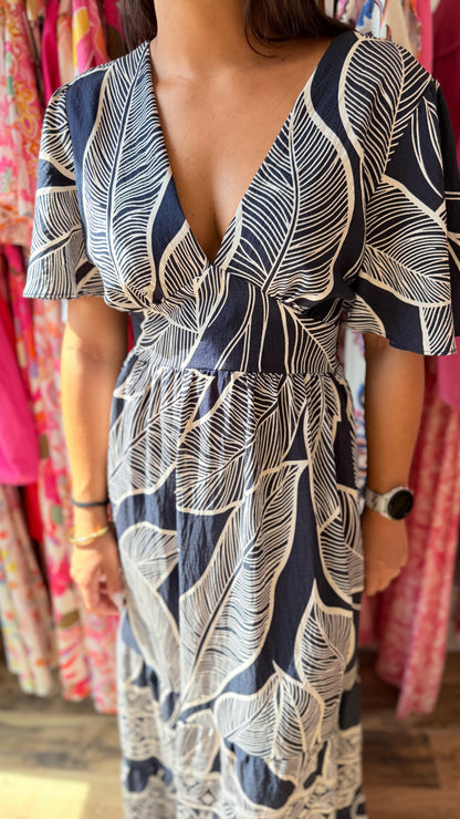 Adriana – Vestido largo marino