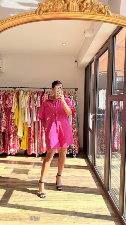 Combinaison Iago CURVY fucsia