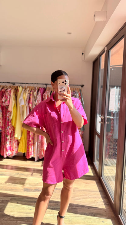 Combinaison Iago CURVY fucsia