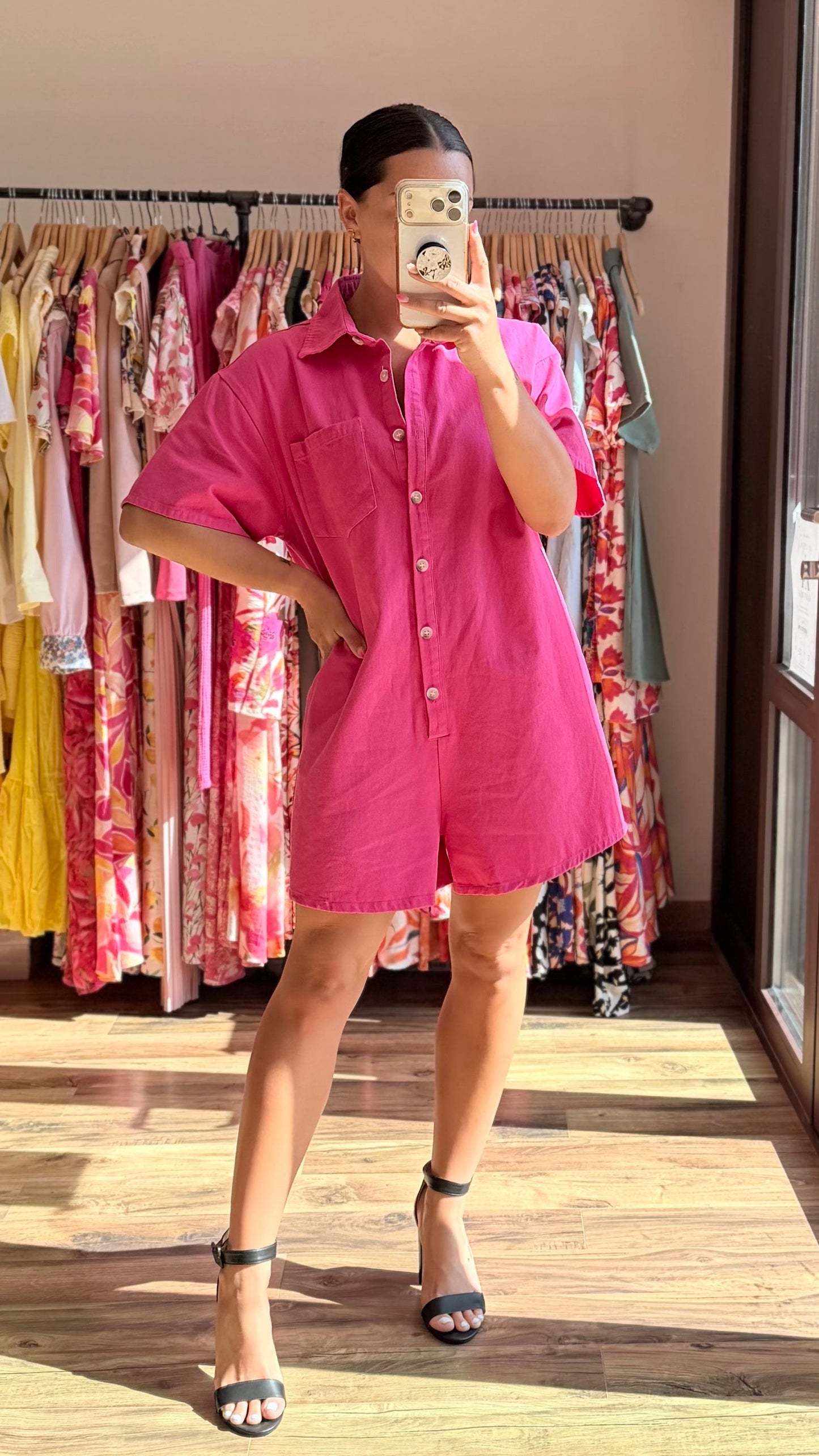 Combinaison Iago CURVY fucsia