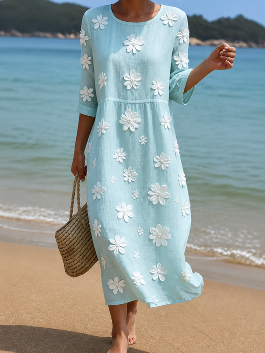 Vestido casual de mujer con estampado floral