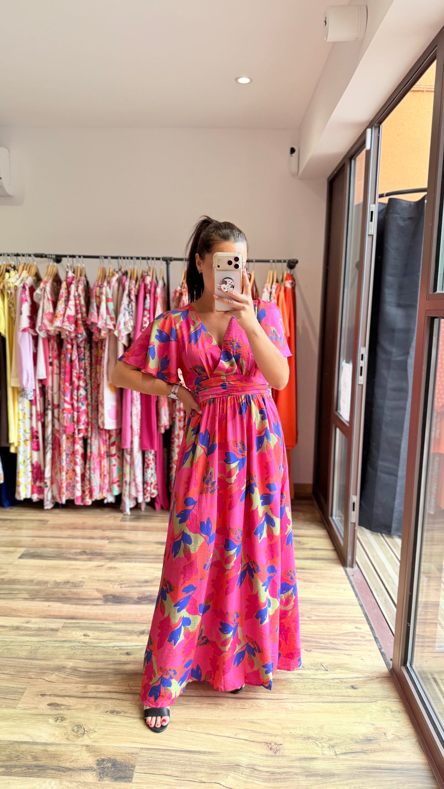 Robe longue Judith CURVY (dos ouvert) (PRÉCOMMANDE EXPÉDITION 16/06)