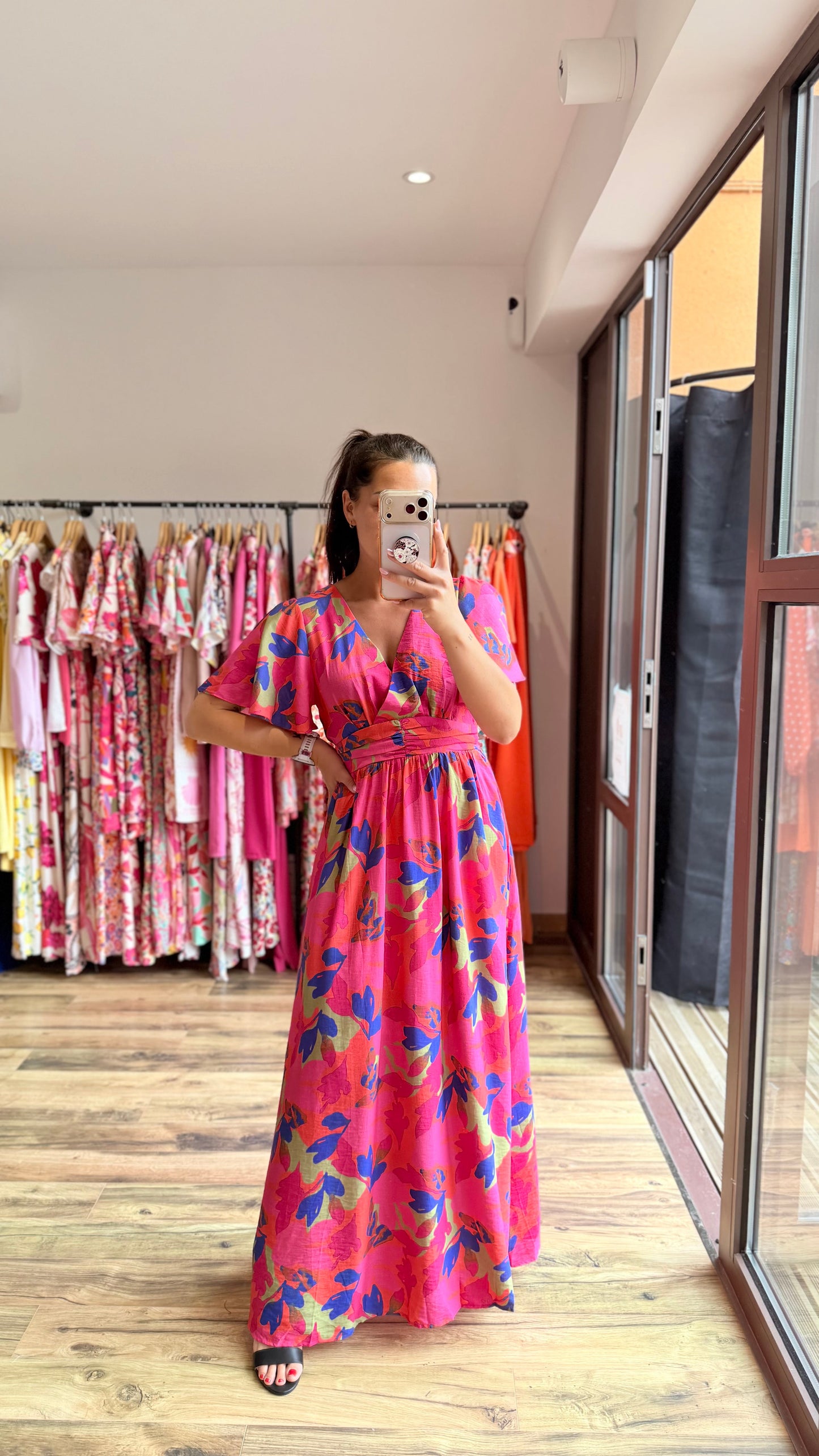 Robe longue Judith CURVY (dos ouvert) (PRÉCOMMANDE EXPÉDITION 16/06)