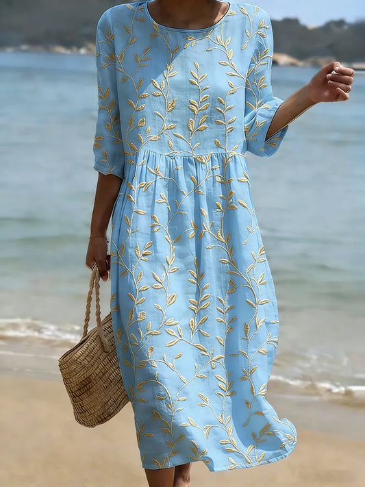 Vestido casual de mujer con estampado floral