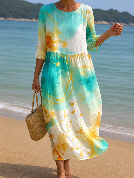 Vestido casual de mujer con estampado floral
