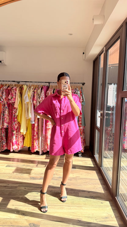 Combinaison Iago CURVY fucsia