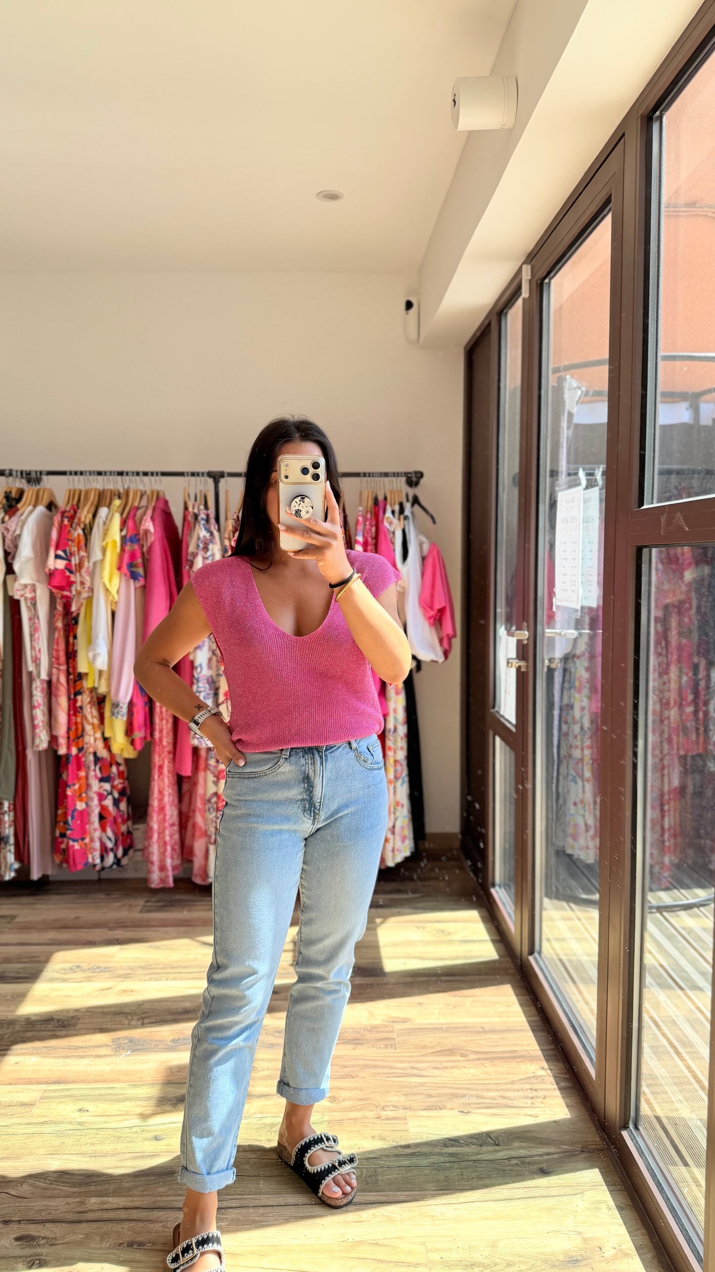 Melina – Top fucsia