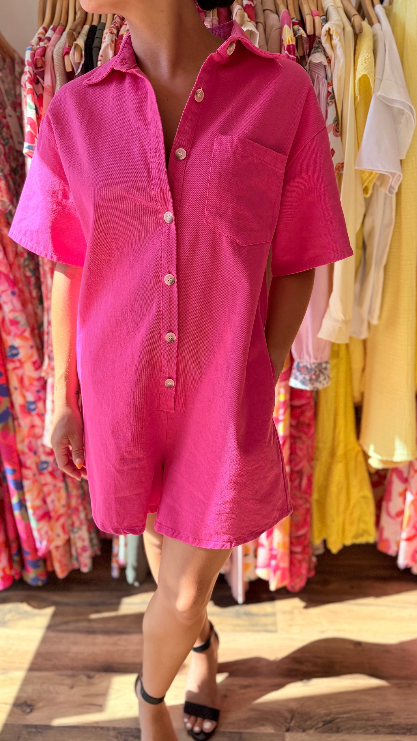 Combinaison Iago CURVY fucsia