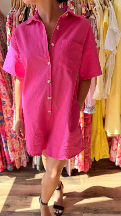 Combinaison Iago CURVY fucsia