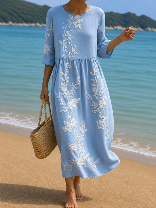 Vestido casual de mujer con estampado floral