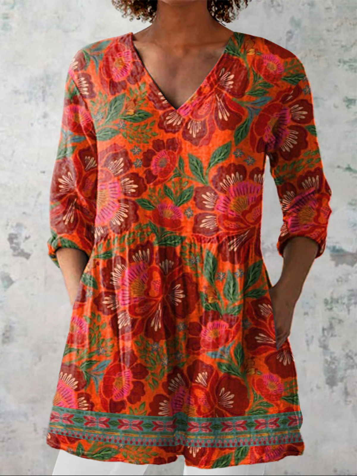 Marion | Blusa Larga con Escote en V