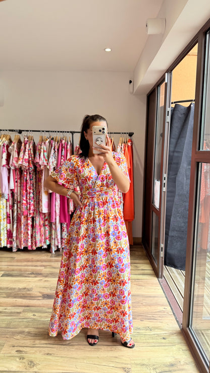 Robe longue Lise CURVY (dos ouvert)