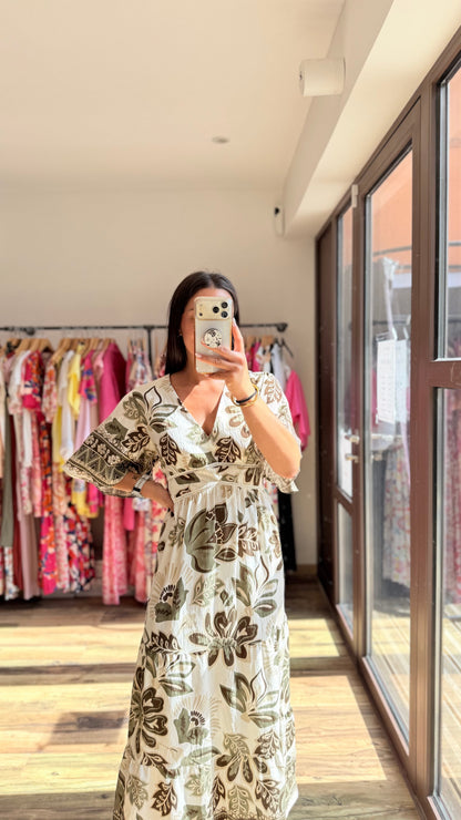 Vestido largo Coline CURVY Kaki