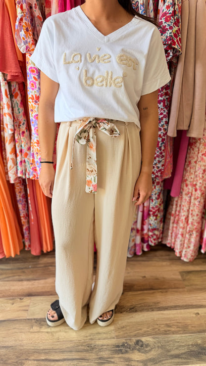 Pantalón Candice beige CURVY
