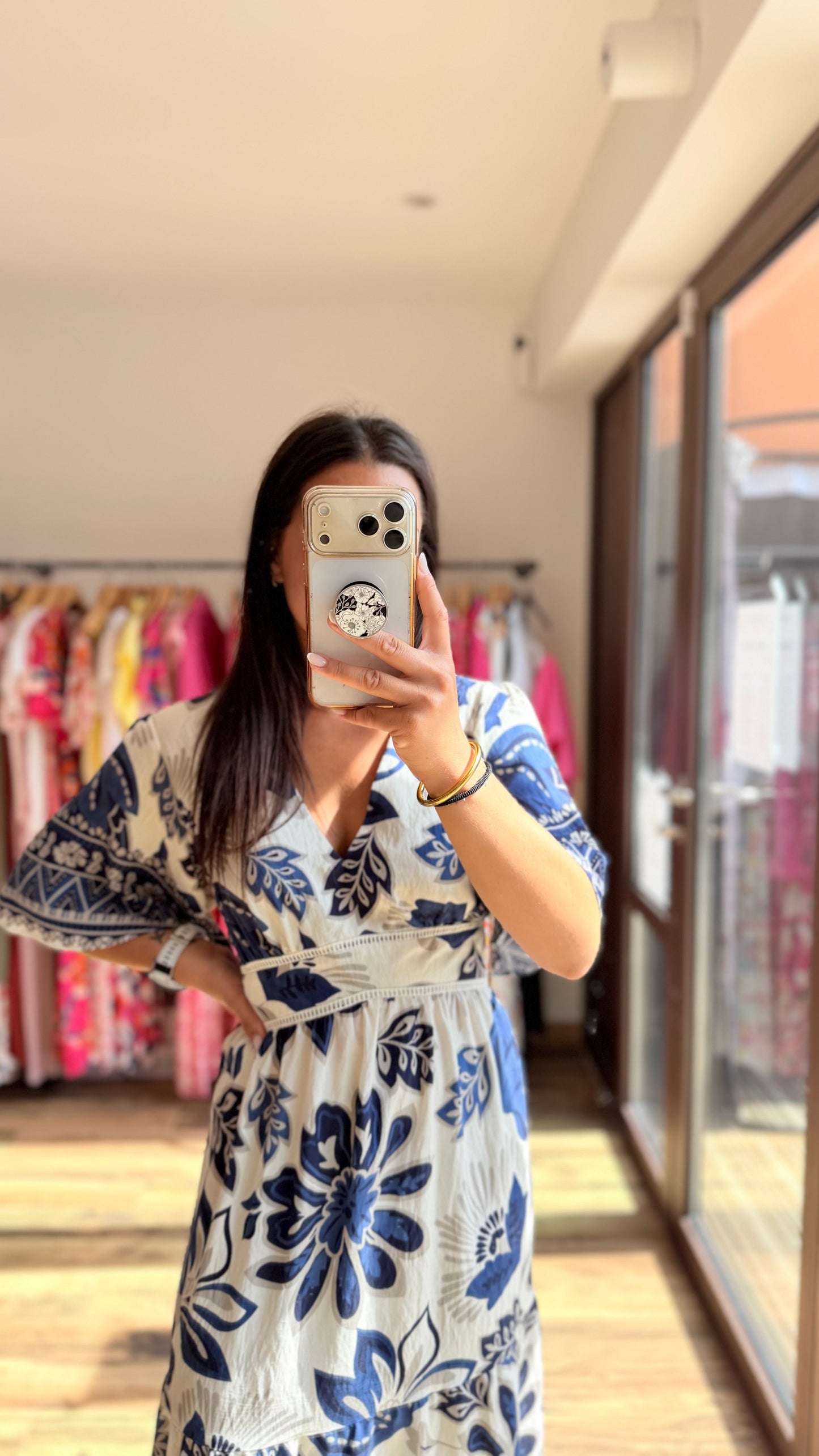 Helena – Vestido largo marino