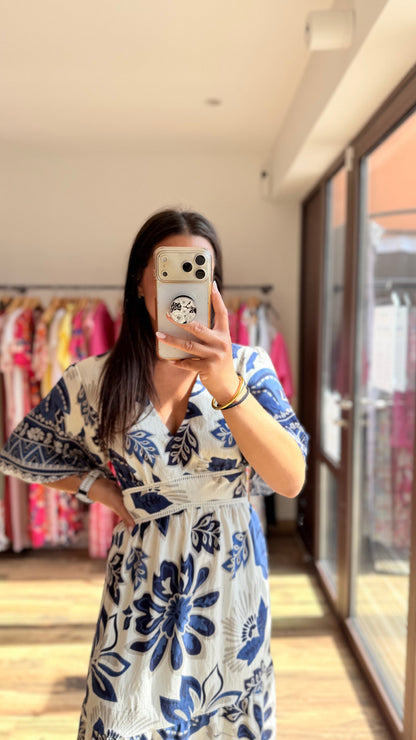 Helena – Vestido largo marino