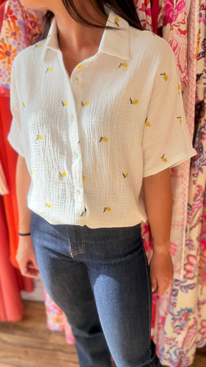 Camisa de gasa limón 🍋 CURVY