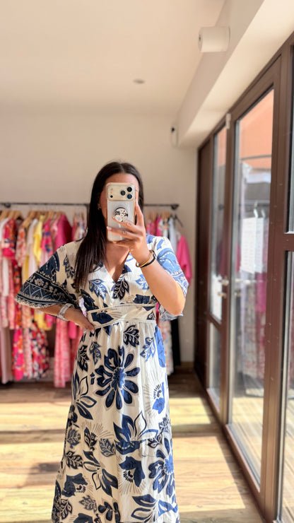 Helena – Vestido largo marino