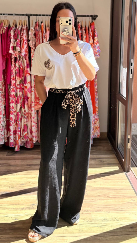 Pantalón Candice negro leopardo Curvy