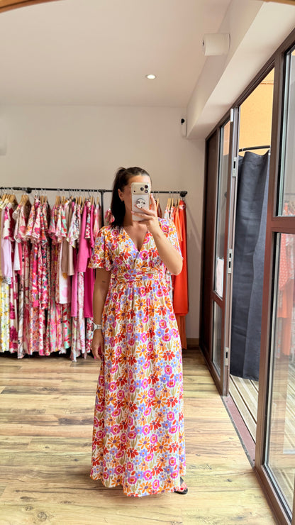Robe longue Lise CURVY (dos ouvert)