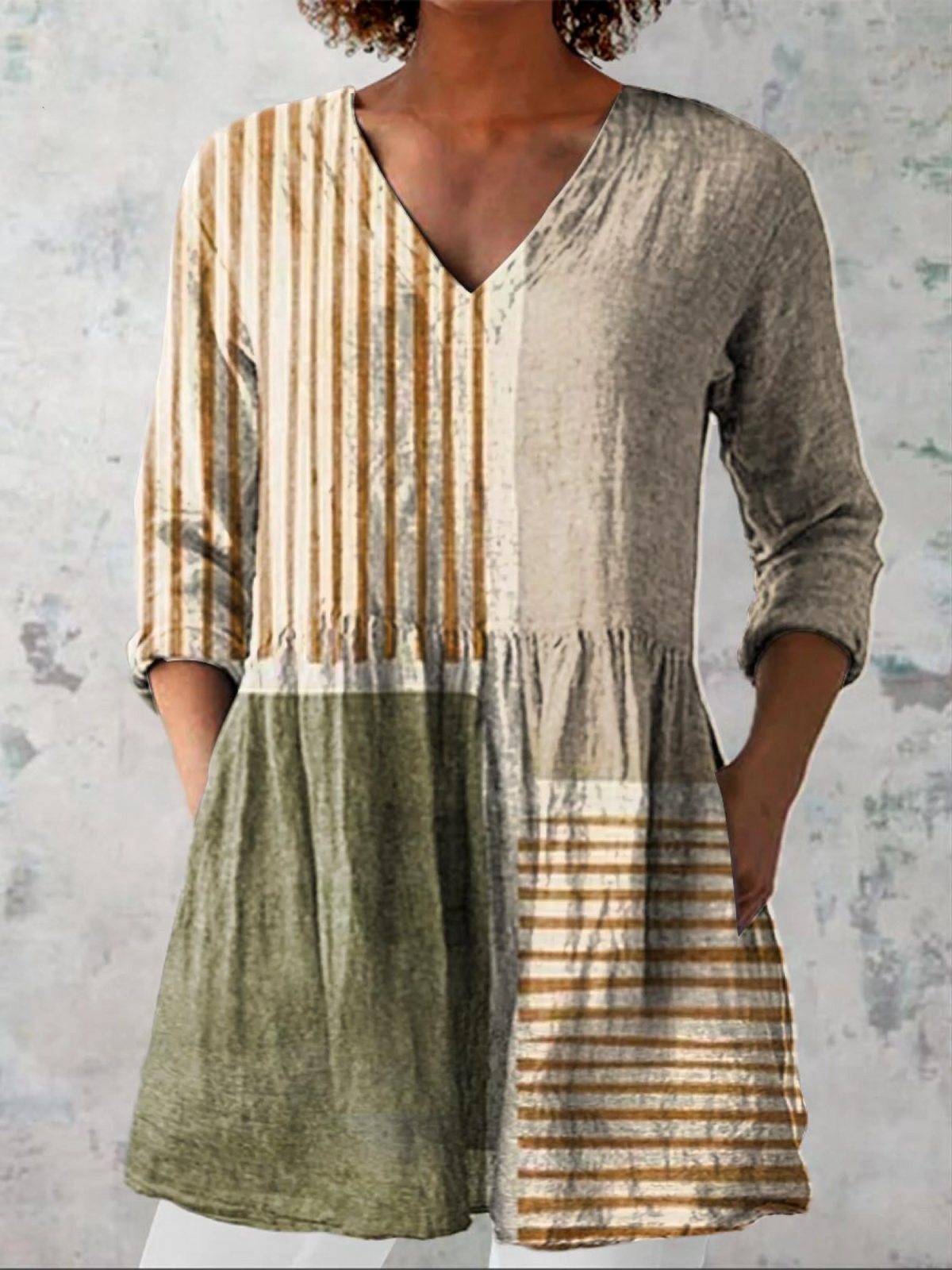 Camille | Blusa Larga con Escote en V