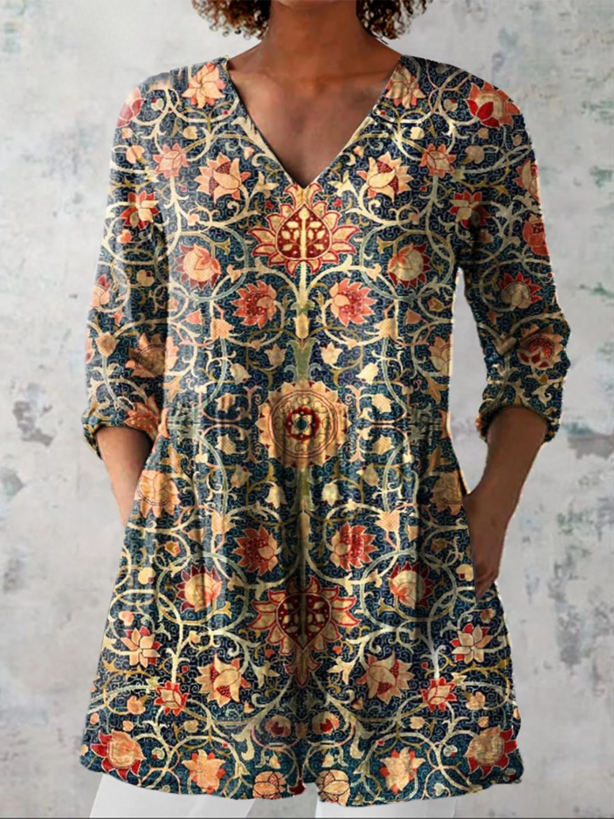 Celine | Blusa Larga con Escote en V