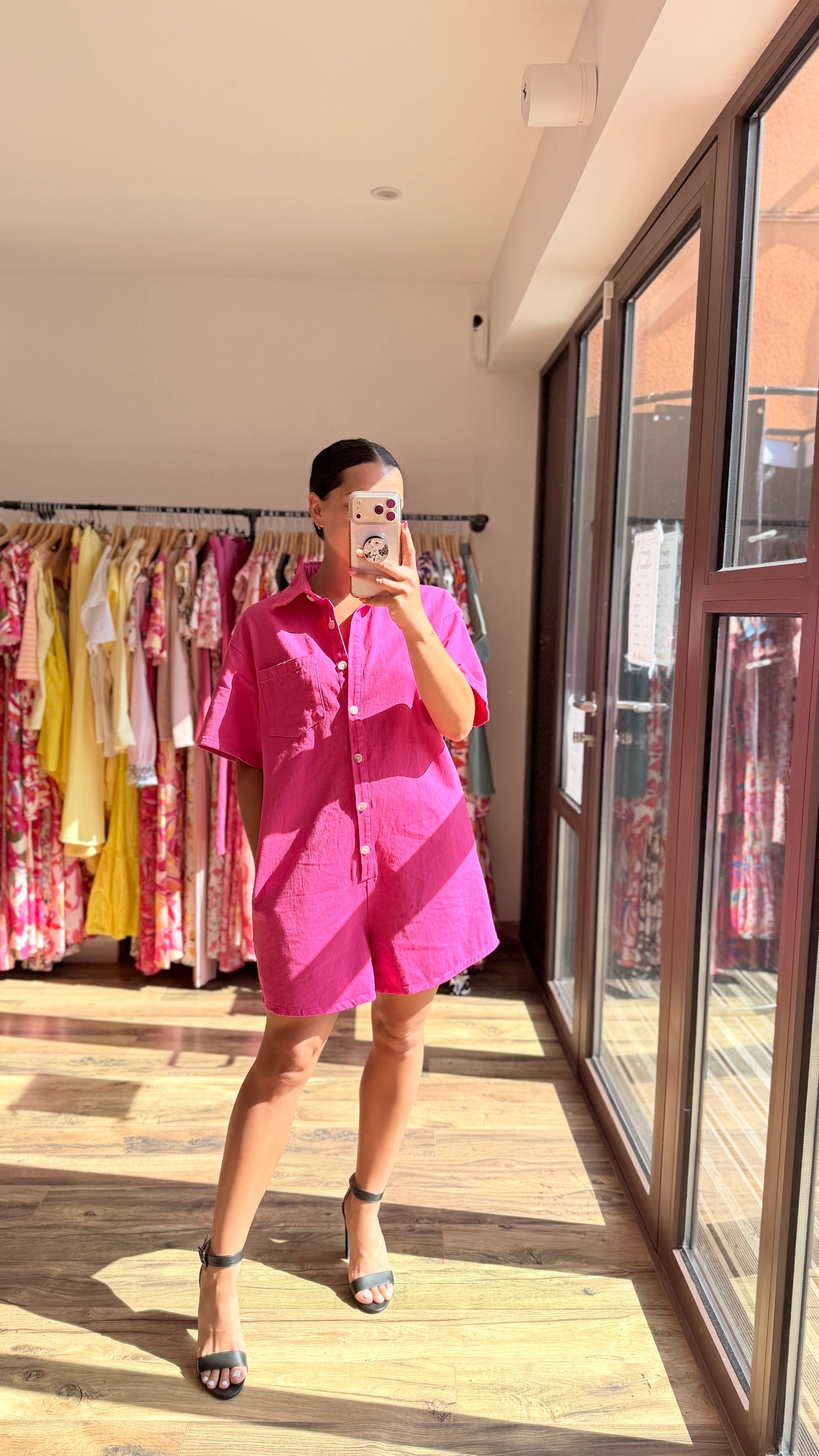 Combinaison Iago CURVY fucsia