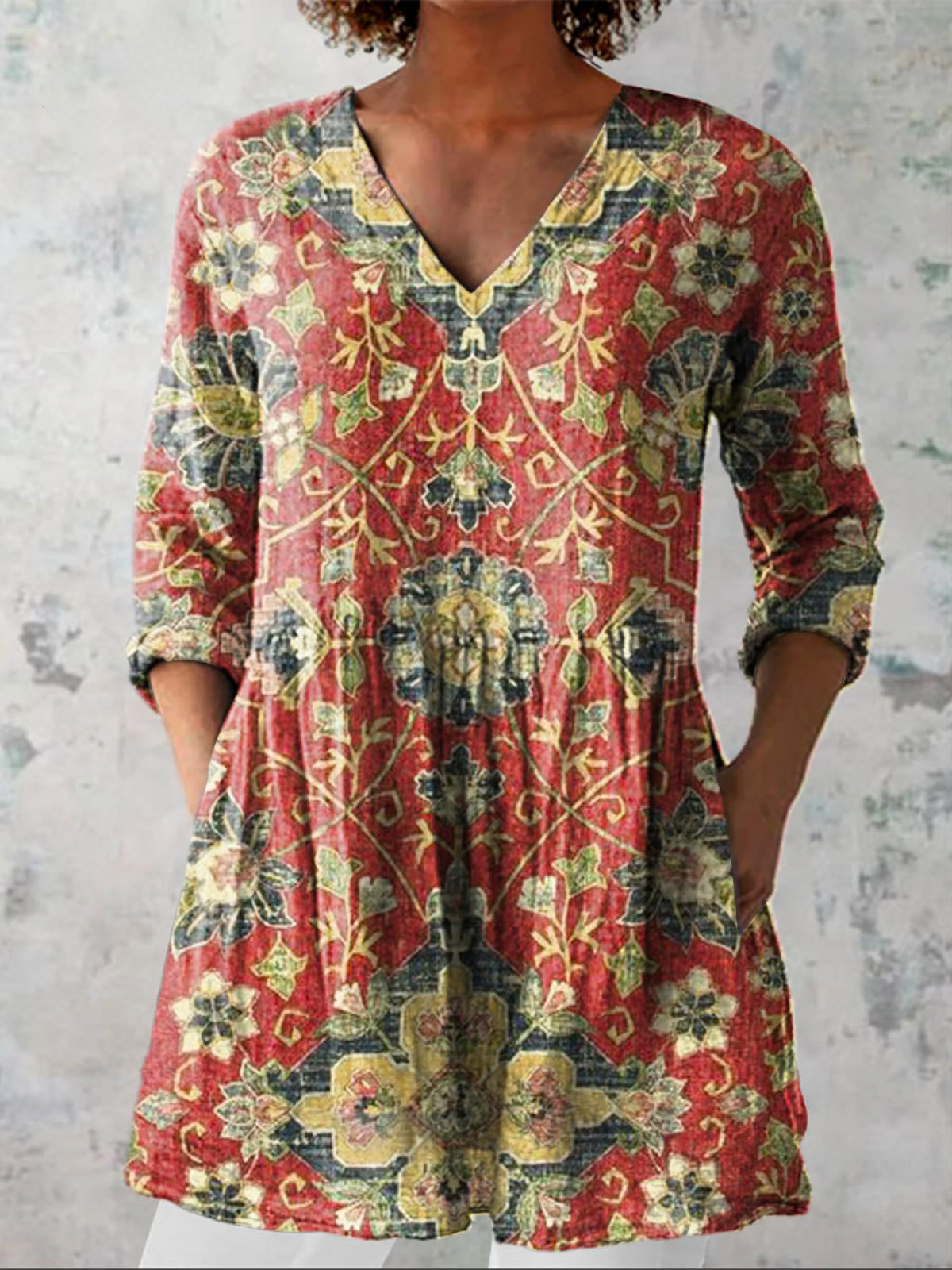 Lea | Blusa Larga con Escote en V