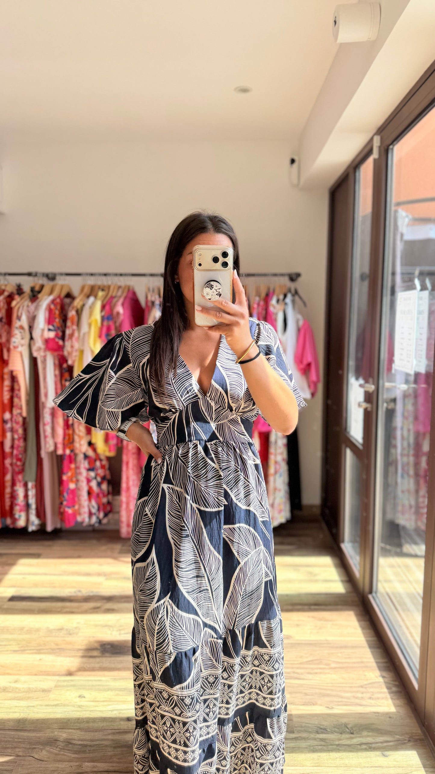Adriana – Vestido largo marino