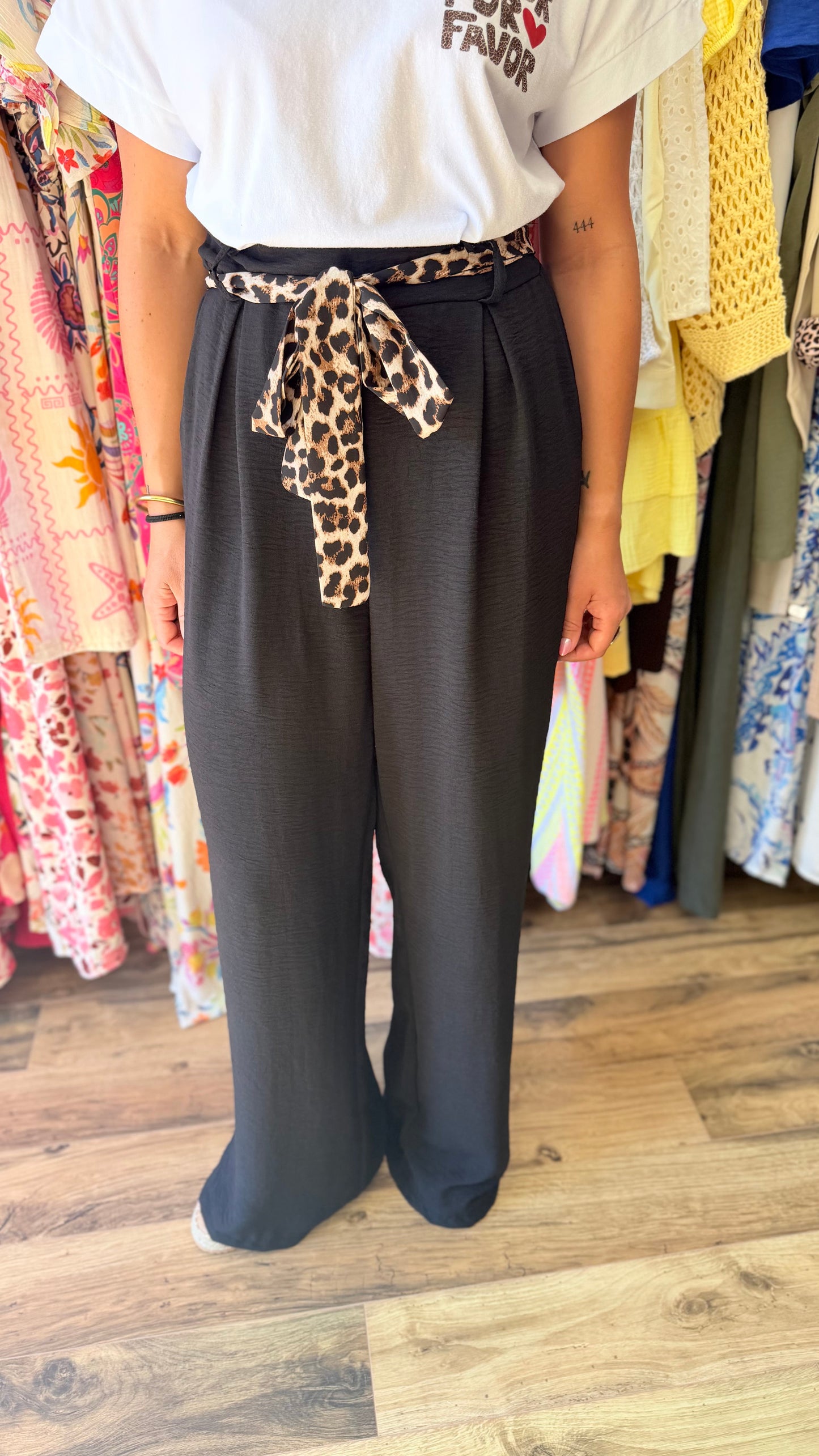 Pantalón Candice negro leopardo Curvy