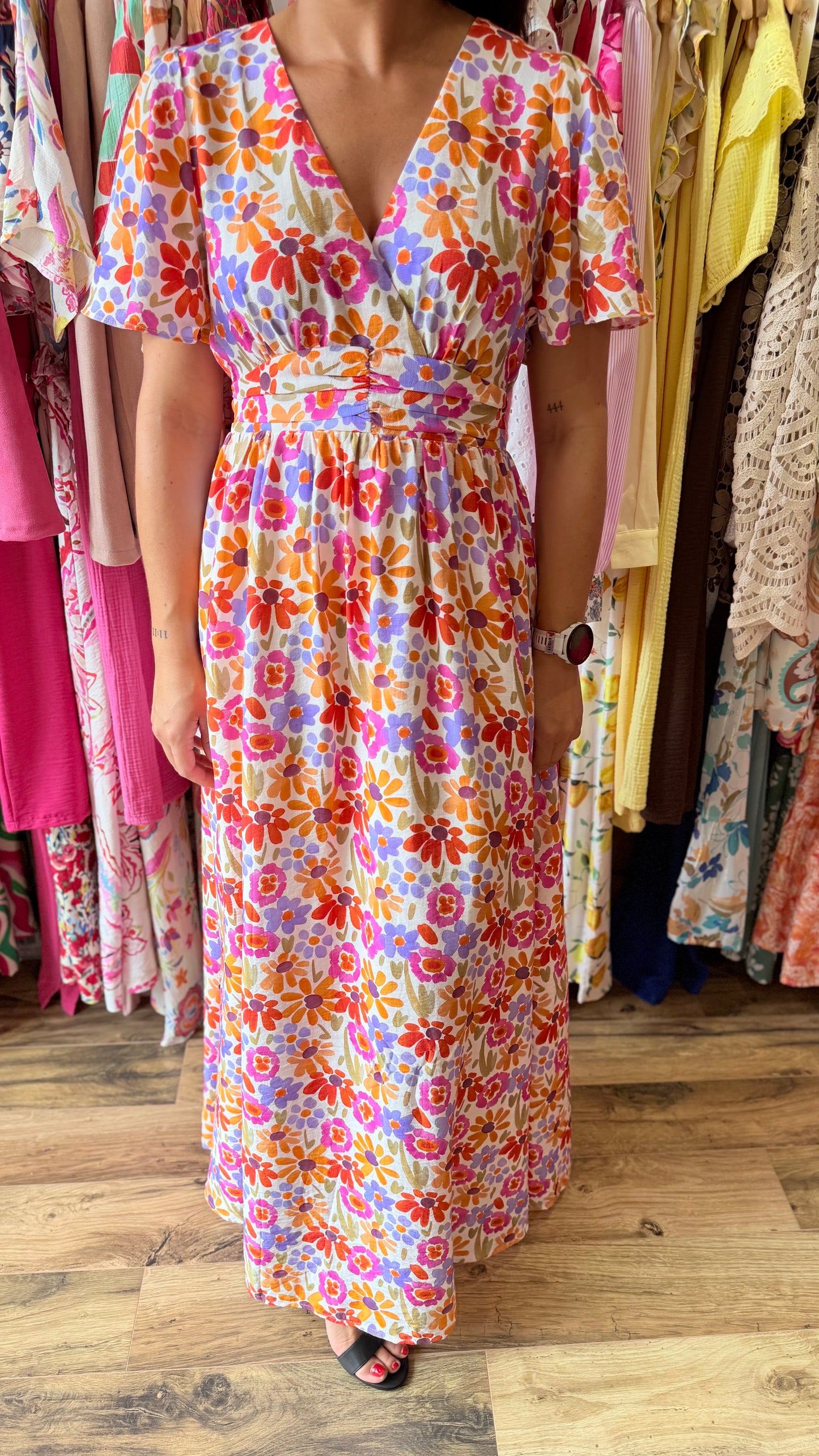 Robe longue Lise CURVY (dos ouvert)
