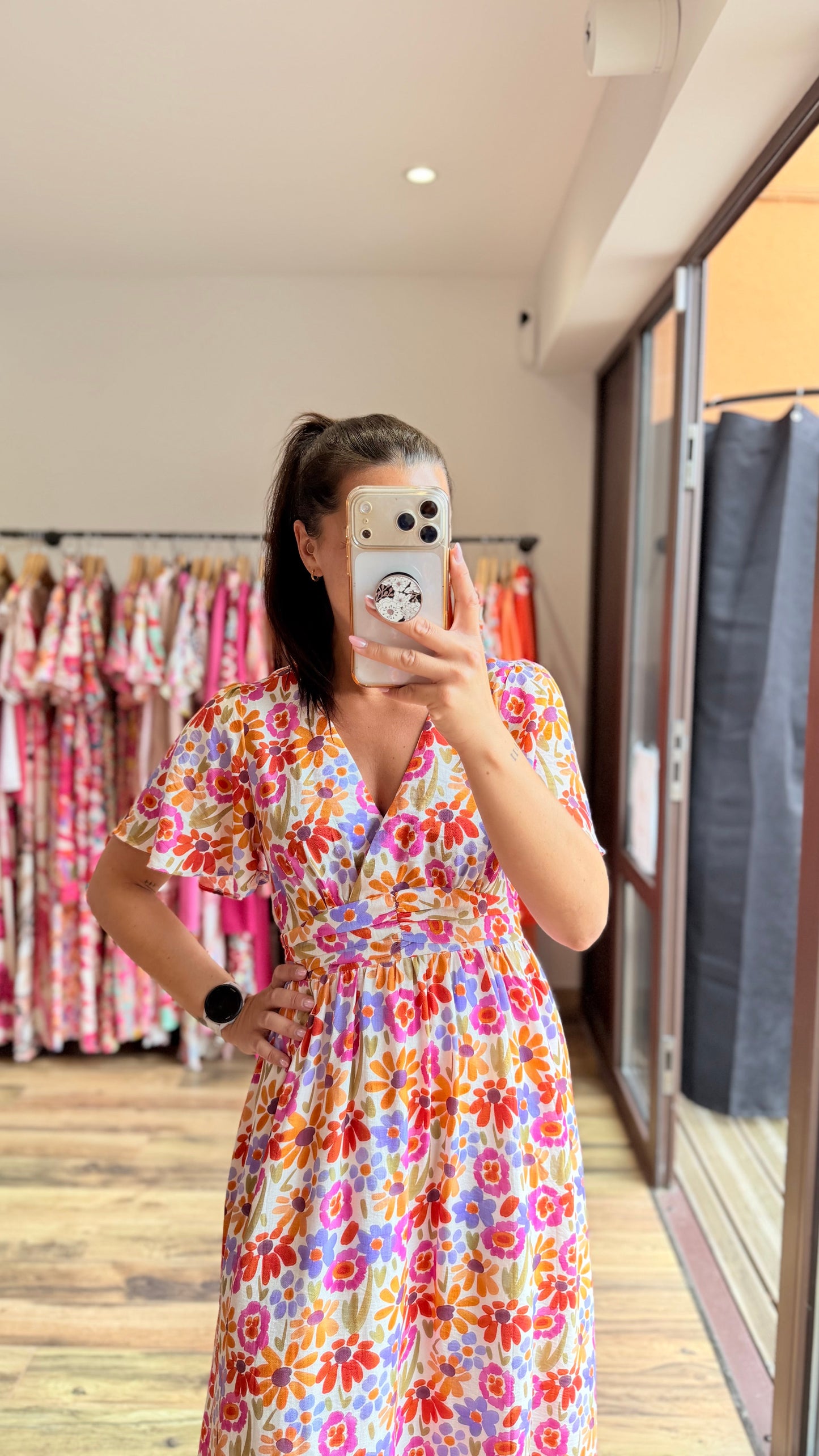 Robe longue Lise CURVY (dos ouvert)