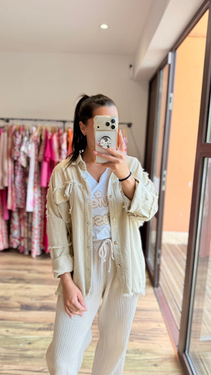 Camiseta la vie en rose beige CURVY