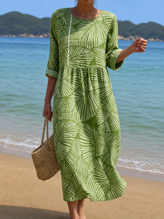 Vestido casual de mujer con estampado floral
