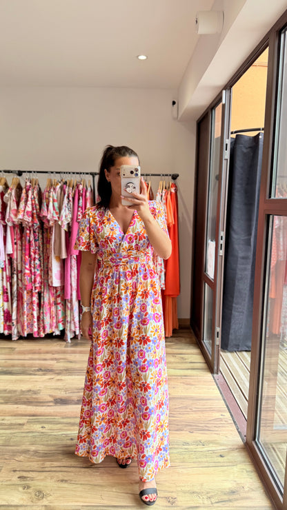 Robe longue Lise CURVY (dos ouvert)